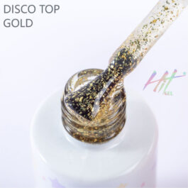 Декоративное  топовое покрытие без липкого слоя HIT № Disco Gold 9 мл