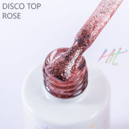 Декоративное  топовое покрытие без липкого слоя HIT № Disco Rose 9 мл