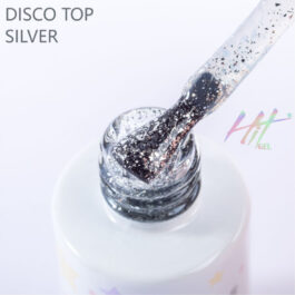 HIT, Декоративное  топовое покрытие без липкого слоя  № Disco silver 9 мл