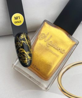Лак-краска для стемпинга «Малина» M1 , Gold, 12 мл