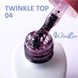 WINLAC, Декоративное топовое покрытие без липкого слоя TWINKLE TOP №04, 5 МЛ