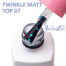 WINLAC, Декоративное топовое покрытие без липкого слоя TWINKLE TOP №07 MATT, 5 МЛ
