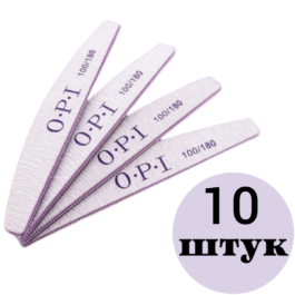 Пилка для ногтей  OPI  лодочка 100/180 10шт