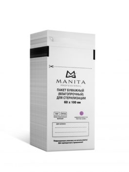 MANITA PROFESSIONAL Пакет бумажный БЕЛЫЙ для стерилизации 60*100 (100шт в уп.)